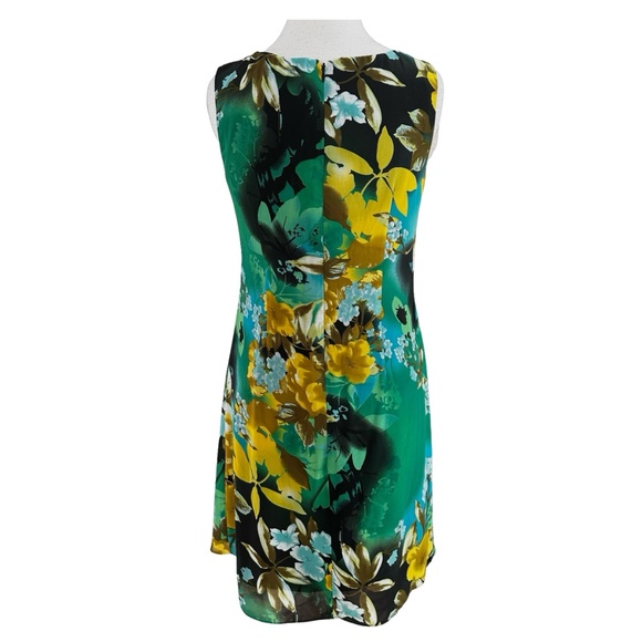 ROBBIE BEE Signature Women’s Sleeveless Dress Size 6 Floral Beaded Pleated Bust - Picture 2 of 8